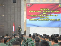 Korem 031/WB Gelar Sosialisasi Operasi Gaktib Dan Operasi Yustisi “Citra Wira Piso” TA 2024
