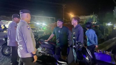 Beri Pelayanan Prima, Polsek Kempas Rutin Patroli Malam Jelang Pemilu 2024