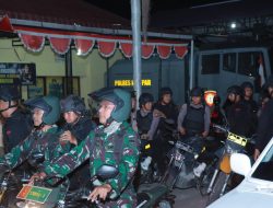 Kapolres Kampar Pimpin Patroli Sinegritas Dalam Rangka Pengamanan Pemilu Tahun 2024