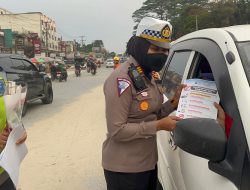 Jelang Pelaksanaan Pemilu Damai 2024, Satlantas Polres Pelalawan Gencar Lakukan Cooling System Tentang Sosialisasi dan Edukasi Budaya Tertib Berlalu Lintas