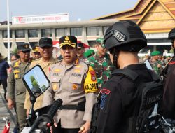 Kapolres Pekanbaru Pimpin Apel Sarpras Pemilu 2024
