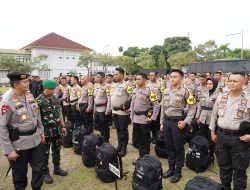 Polda Riau Gelar Apel Pergeseran Pasukan PAM TPS di 12 Kabupaten Kota
