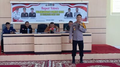 Pastikan Pemilu Aman dan Lancar, Kapolsek Bukit Batu Laksanakan Rapat Teknis Pelaksanaan Pemilu 2024