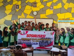 Sosialisasi Penerimaaan Polri TA 2024, Kanit Binmas Sambangi SMKN 1 XIII Koto Kampar