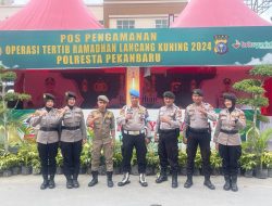 Ops Tertib Ramadhan 1445 H, Subsatgas Dit Samapta Polda Riau Patroli Pasar Ramadhan dan Masjid