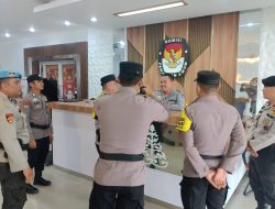 Monitor Perkembangan Situasi Tahap Rekapitulasi Suara, Satgas Preemtif Binmas Sambangi Kantor KPU Riau