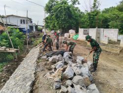 Pembangunan Turap Satgas TMMD Ke 119 Tumbuhan Semangat Gotong Royong