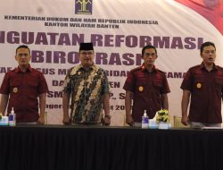 Stafsus Menkumham Bidang Pengamanan dan Intelijen Laksanakan Penguatan Reformasi Birokrasi di Lapas Pemuda Tangerang