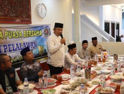 Hadiri Buka Bersama PWI, Kapolres Bersama Forkopinda Kabupaten Pelalawan Jalin Silaturahmi