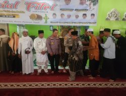 Kapolsek XIII Koto Kampar Hadiri dan Monitoring Keamanan Halal Bihalal Desa Lubuk Agung Dalam Rangka Idul Fitri 1445 H