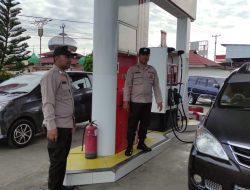 Satreskrim Polres Kuansing Lakukan Pengecekan di SPBU Kebun Nenas Desa Jake