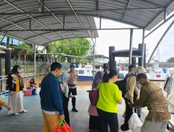Subsatgas Banops Polairud Ops Ketupat LK 2024, Pantau Pemudik di Pelabuhan Sei Duku Kota Pekanbaru