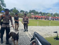Sterilisasi Tempat Wisata, Subsatgas Satwa Ops Ketupat LK 2024 Libatkan Satwa K9 