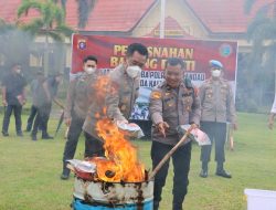 Kapolda Kalteng Pimpin Pemusnahan Sabu 33,8 Kg di Lamandau