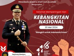 Kapolresta Pekanbaru Pimpin Upacara Hari Kebangkitan Nasional 2024