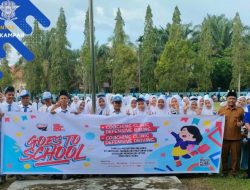 Satlantas Polres Kampar Bersama ISDC Polda Riau Gelar Giat Police Goes To School di SMAN 1 Tambang