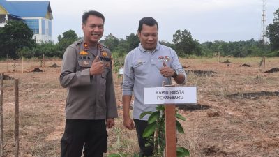 Kapolresta Pekanbaru Laksanakan Penanaman Pohon Bersama Anggota Apeksi dan Delegasi