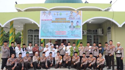 Budayakan Sholat Subuh Berjamaah, Tim Safari Subuh Harmoni Polres Pelalawan Gelar Sholat Subuh Berjamaah di Masjid Al-Mujahidin Desa Delik