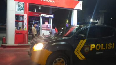 Polsek Binawidya Berikan Himbauan Ke Pengelola SPBU Stanbykan Genset