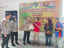 Menyambut HUT Bhayangkara ke-78, Kapolresta Pekanbaru Tinjau Bakti Kesehatan Donor Darah