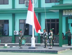 Demi Menghormati Simbol Negara Dandim 0509 Gelar Upacara Bendera Merah Putih