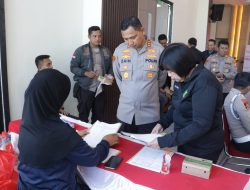 Polres Metro Tangerang Donor Darah Sambut Hari Bhayangkara ke-78