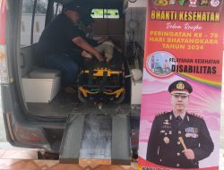 Sidokkes Polresta Pekanbaru Gelar Bakti Kesehatan Disabilitas Dalam Rangka Hari Bhayangkara ke-78