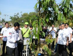 SF Hariyanto Secara Simbolis Menanam 70 Bibit Durian Musang King di Kompleks Rumah Dinas Gubernur Riau