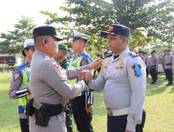 Kapolres Pelalawan Pimpin Apel Gelar Pasukan Operasi Patuh LK 2024
