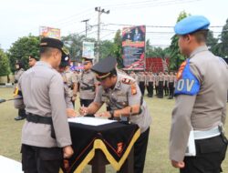 Kapolres Kampar Pimpin Sertijab Kasat Intelkam, Kasat Resnarkoba, Kasat Binmas, Kasat Lantas dan Kapolsek Tambang