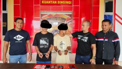 Ungkap Kasus Narkoba, Tim Mata Elang Satresnarkoba Polres Kuansing Bekuk 2 Orang Pelaku