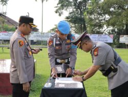 Kapolres Kuansing Pimpin Upacara Sertijab Kabag Ops, Kasat Intelkam dan Kapolsek Hulu Kuantan