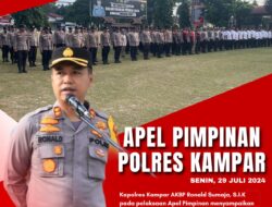 Apel Jam Pimpinan, Kapolres Kampar Sampaikan Beberapa Poin Penekanan