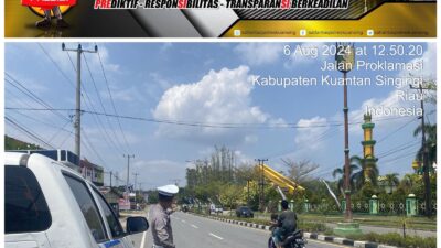 Antisipasi Laka Lantas, Balap Liar dan Kejahatan C3, Satlantas Polres Kuansing Gelar Patroli Siang