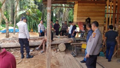 Terkait Pemberitaan Ilegal Logging, Polisi Amankan 4 TKP di Kecamatan Siak Hulu