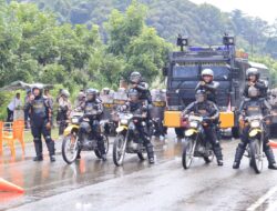 Dalam Rangka Operasi Mantap Praja Tahun 2024, Polres Kuansing Gelar Gladi Bersih Simulasi Pengamanan 