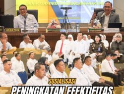 Asisten Perdata dan Tata Usaha Negara Kejati Riau Mengikuti Sosialisasi Peningkatan Efektifitas Pendampingan Hukum