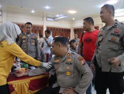 Subsatgas Dokkes Ops Mantap Praja Polres Kuansing Lakukan Pemeriksaan Kesehatan Personel Jelang Pengamanan Pilkada 2024