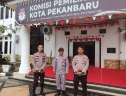 OMP LK 2024, Polresta Pekanbaru Laksanakan Pengamanan Kantor KPU