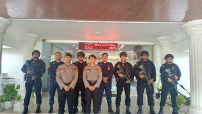 Subsatgas Aksi Tindak Patroli ke KPU Riau Pastikan Keamanan Tahapan Pilkada 2024