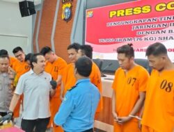 Amankan 8 Tersangka, Ditresnarkoba Polda Riau Sita 76 Kg Sabu dan 41 Ribu Ekstasi
