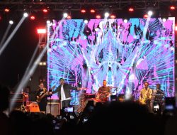 Meski Diguyur Hujan, Pengamanan Penutupan Helat Kabupaten Pelalawan Ke-25 Berjalan Aman