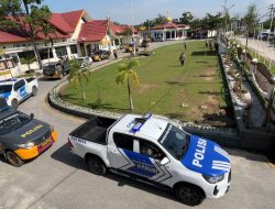 Cooling System Pilkada Damai, Polres Pelalawan Gelar Patroli Skala Besar Jelang Pelantikan Presiden 