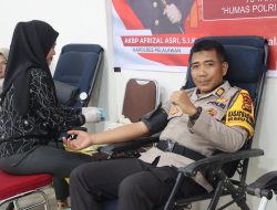 Peringati HUT Humas Polri ke -73, Polres Pelalawan Gelar Aksi Donor Darah