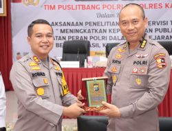 Tingkatkan Kepercayaan Publik, Puslitbang Polri Lakukan Penelitian di Polres Kampar