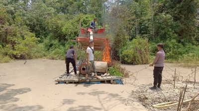 Polsek Cerenti Lakukan Penertiban PETI di Desa Pulau Sipan 