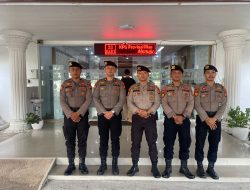 Komitmen Menjaga Kamtibmas, Personel Subsatgas PAM Siaga Dikantor Penyelenggara Pilkada