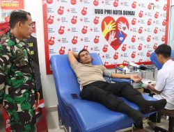 Hari Jadi Humas Polri ke-73, Humas Polres Dumai Gelar Kegiatan Donor Darah