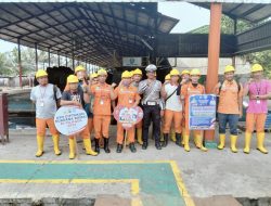 Aksi Blusukan Personil Satlantas Polres Pelalawan Ajak Karyawan Perusahaan Ciptakan Pilkada Damai