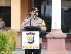 Pimpin Apel Pagi, Kapolres Siak Kembali Mengingatkan Personil Tetap Jaga Integritas dan Netralitas
